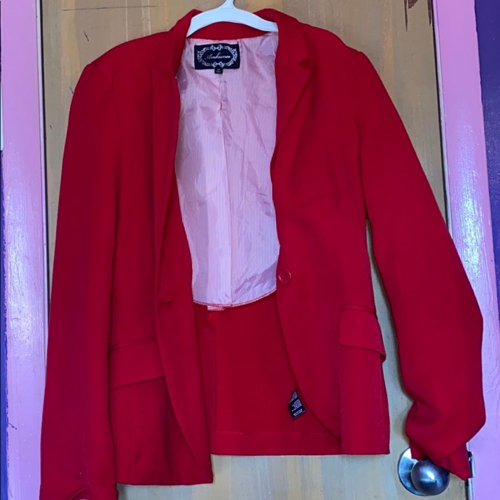 Red blazer jacket - Picture 2 of 5
